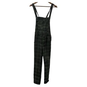 Free people black watch plaid Women’s overall